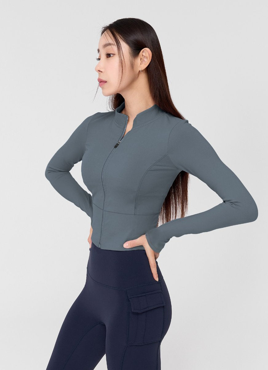Womens Sports Yoga 75%Nyolon 25%Spandex Jacket S0035-2 print logo 40