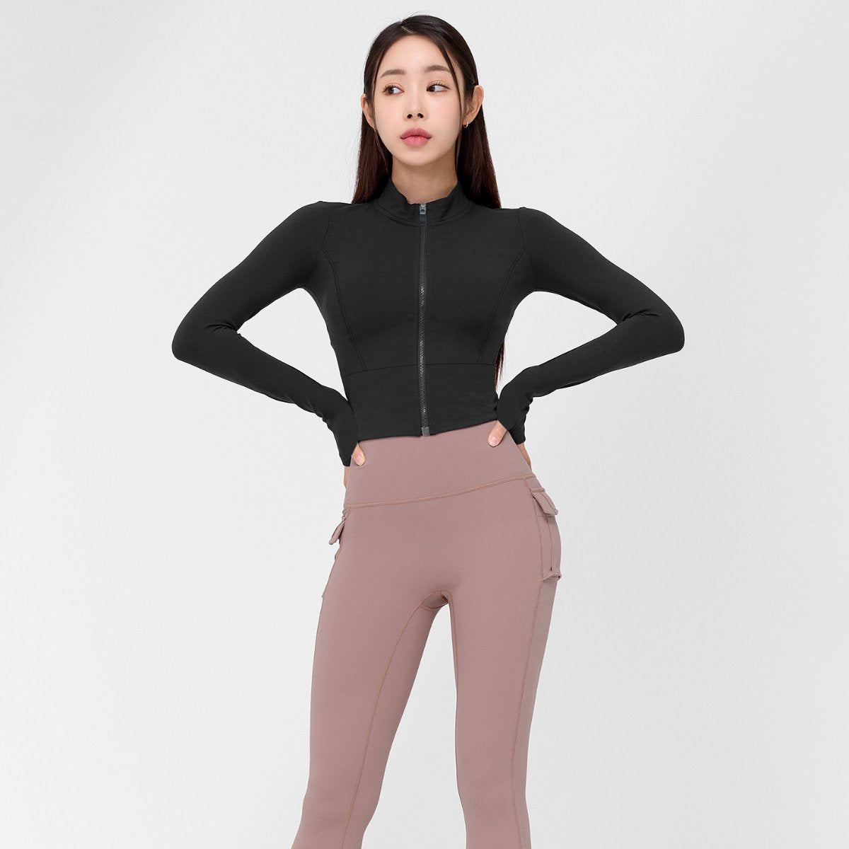 Womens Sports Yoga 75%Nyolon 25%Spandex Jacket S0035-2 print logo 8