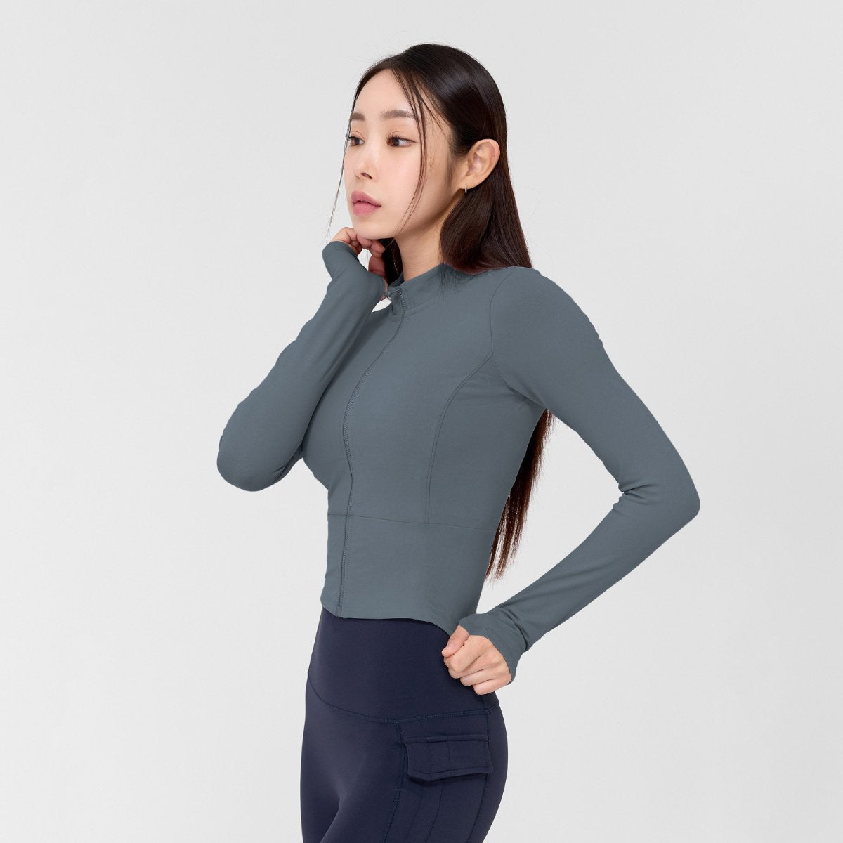 Womens Sports Yoga 75%Nyolon 25%Spandex Jacket S0035-2 print logo 9