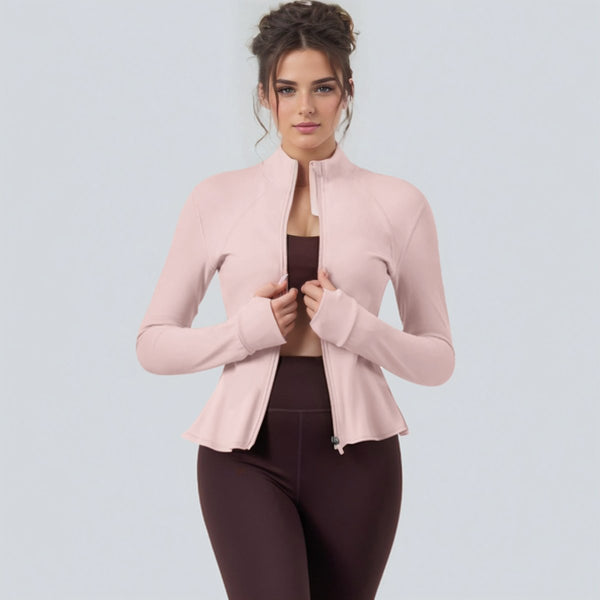 Womens Workout Yoga 75%Nyolon 25%Spandex Jacket S0205 print logo 1