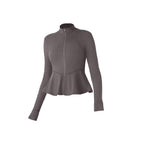Womens Workout Yoga 75%Nyolon 25%Spandex Jacket S0205 print logo 12