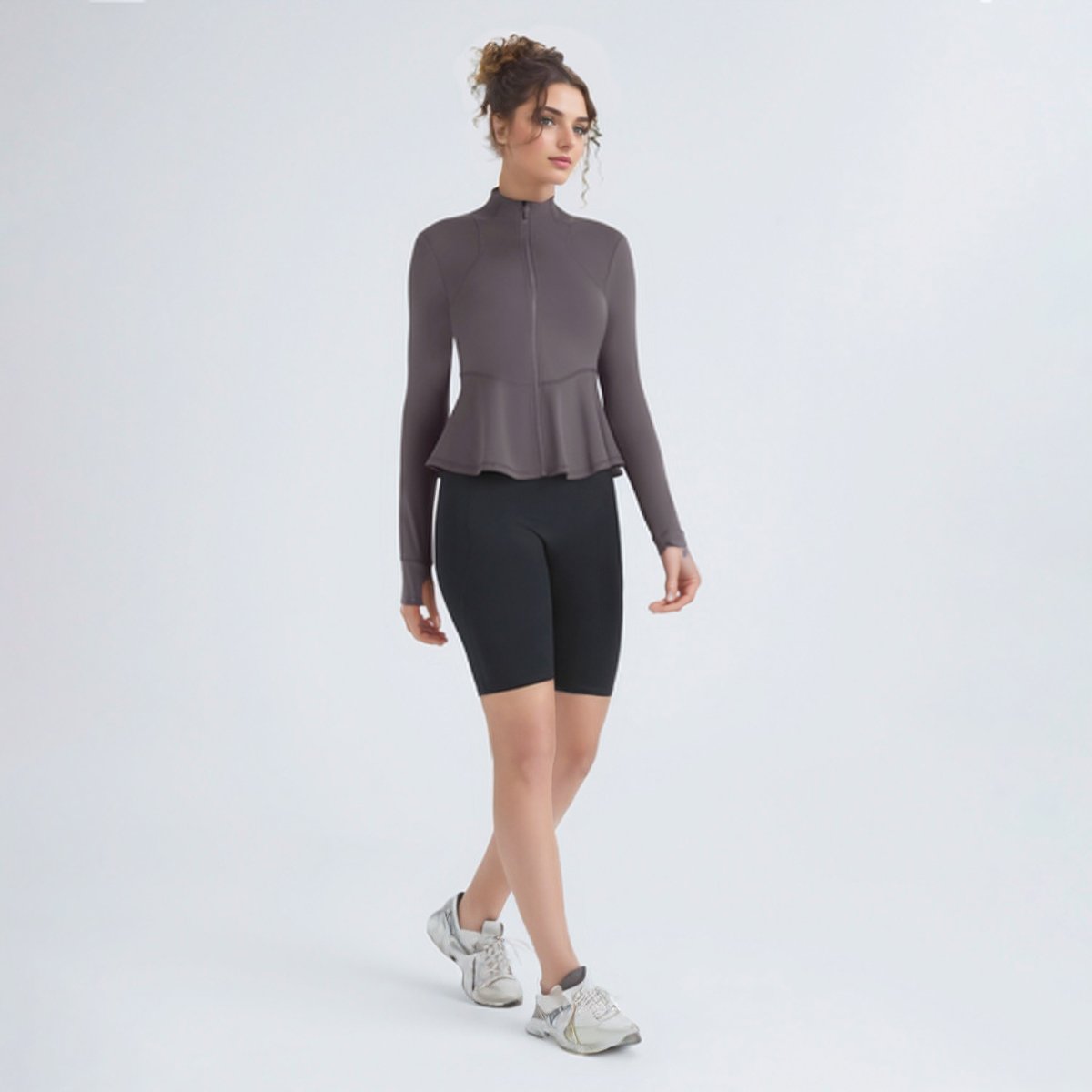 Womens Workout Yoga 75%Nyolon 25%Spandex Jacket S0205 print logo 17