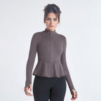 Womens Workout Yoga 75%Nyolon 25%Spandex Jacket S0205 print logo 18