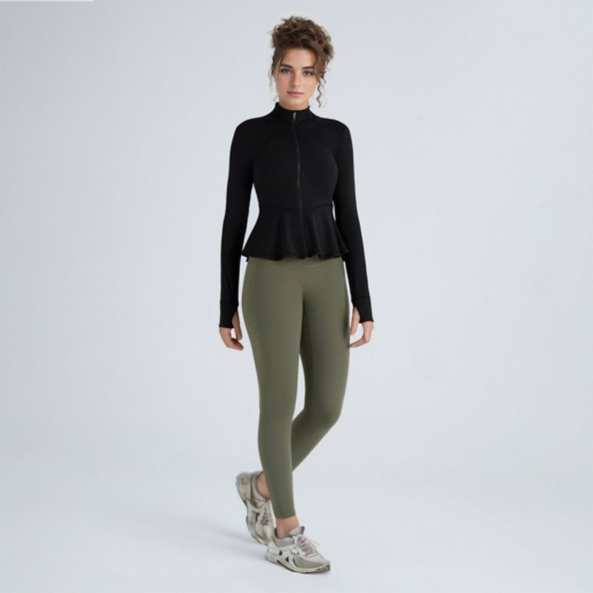 Womens Workout Yoga 75%Nyolon 25%Spandex Jacket S0205 print logo 21