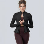Womens Workout Yoga 75%Nyolon 25%Spandex Jacket S0205 print logo 25