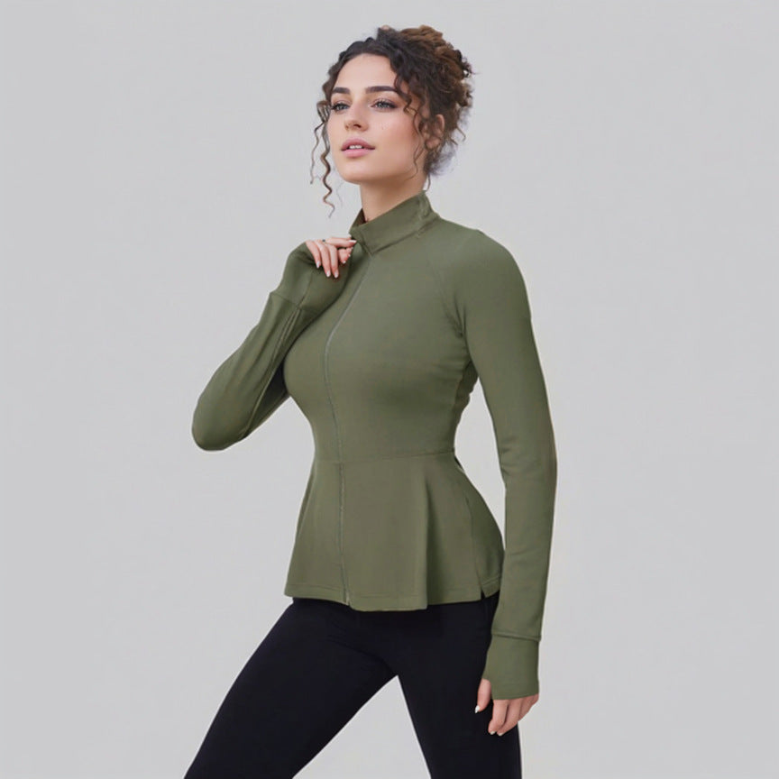 Womens Workout Yoga 75%Nyolon 25%Spandex Jacket S0205 print logo 27