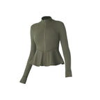 Womens Workout Yoga 75%Nyolon 25%Spandex Jacket S0205 print logo 5