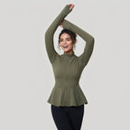 Womens Workout Yoga 75%Nyolon 25%Spandex Jacket S0205 print logo 7