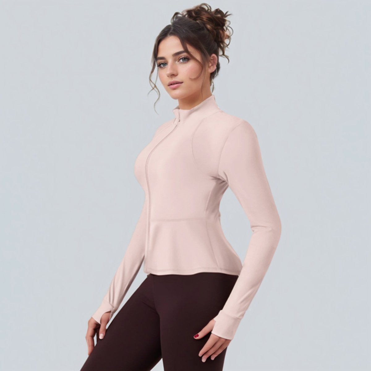 Womens Workout Yoga 75%Nyolon 25%Spandex Jacket S0205 print logo 9