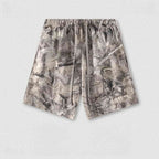 Mens Oversized 59.5%Cotton 40.5%Polyester Tshirt Shorts Set S2608+K2605 - shorts print logo 1