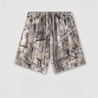 Mens Oversized 59.5%Cotton 40.5%Polyester Tshirt Shorts Set S2608+K2605 - shorts