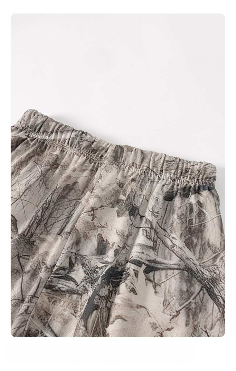 Mens Oversized 59.5%Cotton 40.5%Polyester Tshirt Shorts Set S2608+K2605 - shorts print logo 11