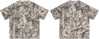 Mens Oversized 59.5%Cotton 40.5%Polyester Tshirt Shorts Set S2608+K2605 - tshirt print logo 5