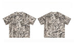 Mens Oversized 59.5%Cotton 40.5%Polyester Tshirt Shorts Set S2608+K2605 Set print logo 12