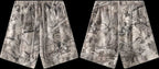 Mens Oversized 59.5%Cotton 40.5%Polyester Tshirt Shorts Set - Honfitwear