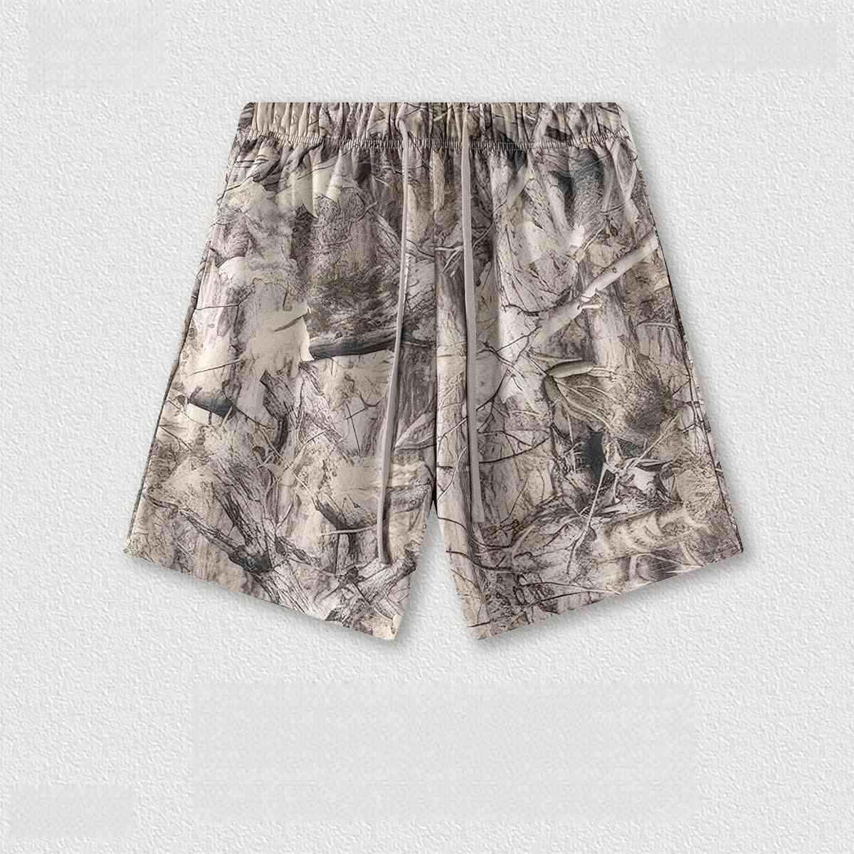 Mens Oversized 59.5%Cotton 40.5%Polyester Tshirt Shorts Set - Honfitwear