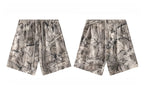 Mens Oversized 59.5%Cotton 40.5%Polyester Tshirt Shorts Set S2608+K2605