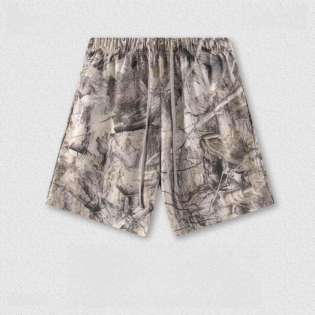 Mens Oversized 59.5%Cotton 40.5%Polyester Tshirt Shorts Set - Honfitwear