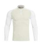 Mens casual activewear 79%Polyester   21%Spandex quarter zip shirt S9885 print logo 13