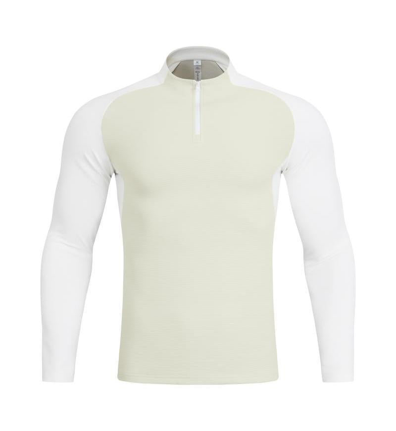 Mens casual activewear 79%Polyester   21%Spandex quarter zip shirt S9885 print logo 5