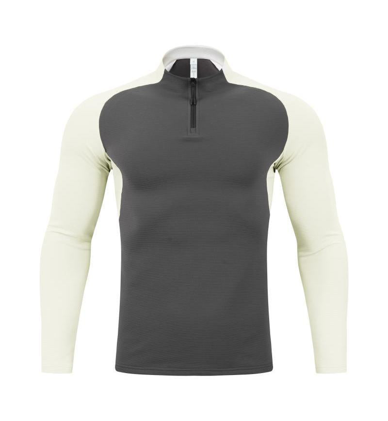 Mens casual activewear 79%Polyester   21%Spandex quarter zip shirt S9885 print logo 14