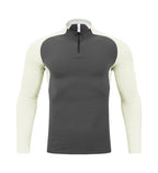 Mens casual activewear 79%Polyester   21%Spandex quarter zip shirt S9885 print logo 3