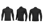 Mens Casual Sportswear 79%Polyester   21%Spandex Quarter zip shirt S9887 print logo 19