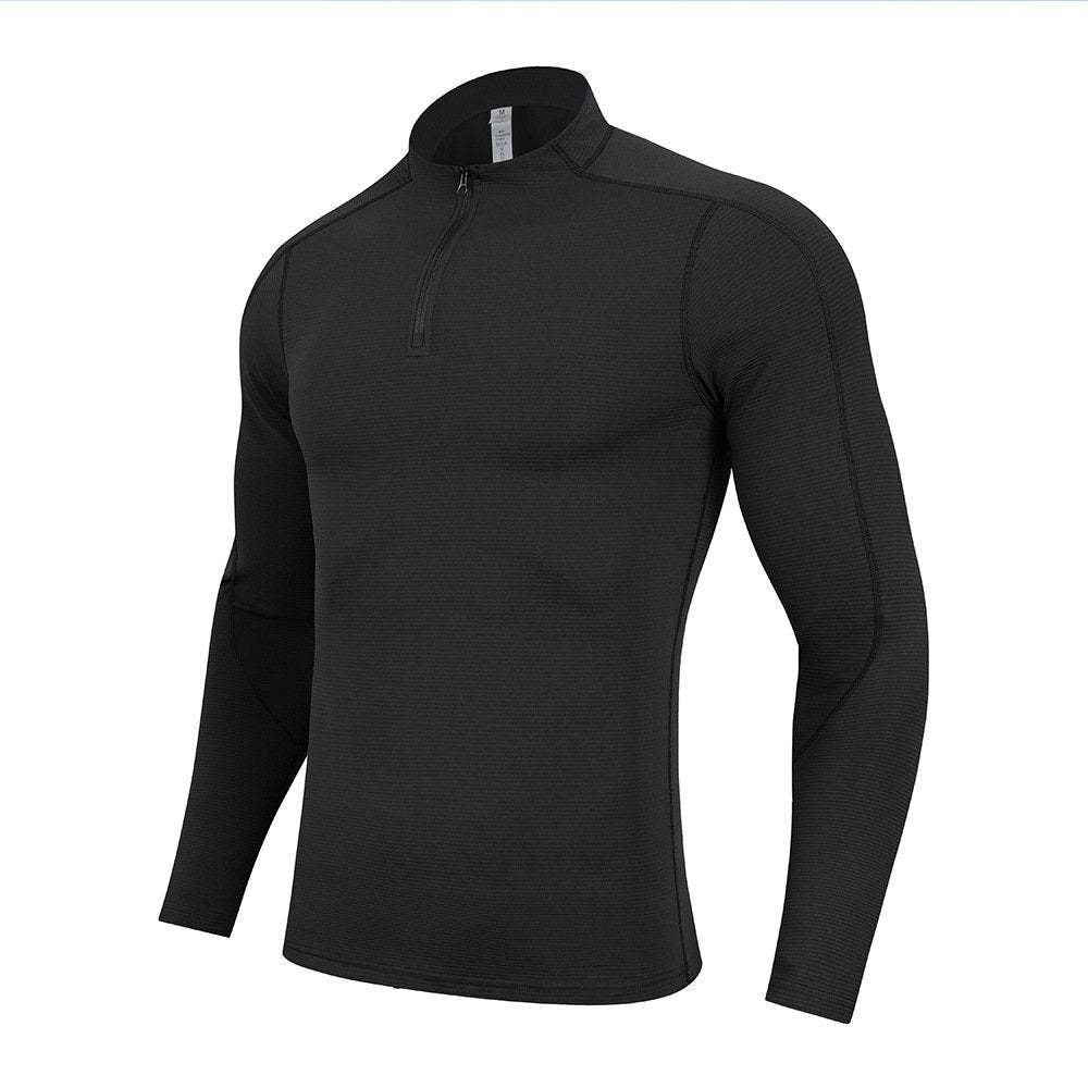 Mens Casual Sportswear 79%Polyester   21%Spandex Quarter zip shirt S9887 print logo 11