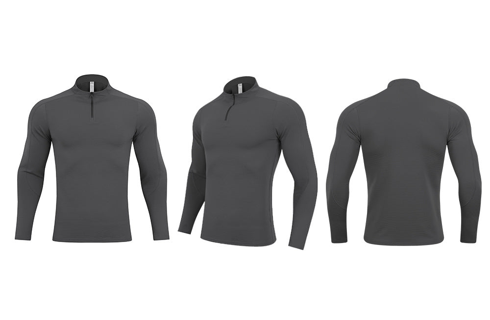Mens Casual Sportswear 79%Polyester   21%Spandex Quarter zip shirt S9887 print logo 20