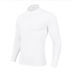 Mens Casual Sportswear 79%Polyester   21%Spandex Quarter zip shirt S9887 print logo 12