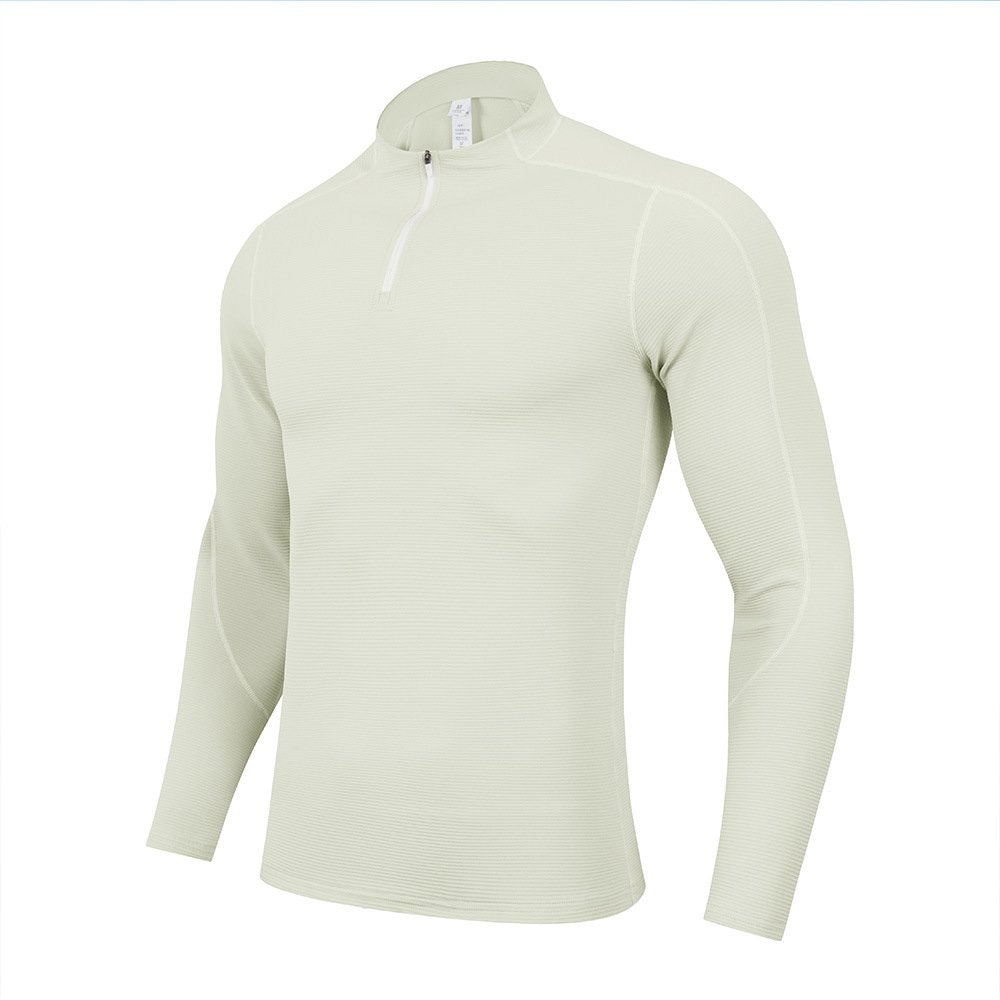 Mens Casual Sportswear 79%Polyester   21%Spandex Quarter zip shirt S9887 print logo 4