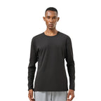 Mens Gym Training 82%polyester 18%spandex Long Sleeve Shirt SY-AL16837 print logo 12