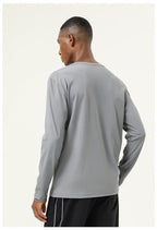 Mens Gym Training 82%polyester 18%spandex Long Sleeve Shirt SY-AL16837 print logo 25