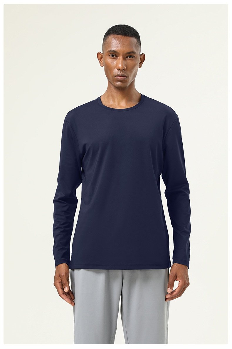 Mens Gym Training 82%polyester 18%spandex Long Sleeve Shirt SY-AL16837 print logo 32