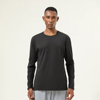 Mens Gym Training 82%polyester 18%spandex Long Sleeve Shirt SY-AL16837 print logo 6