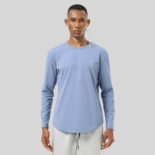 Mens Casual Fitness 82%polyester 18%spandex Long Sleeve Shirt SY-AL16839 print logo 1