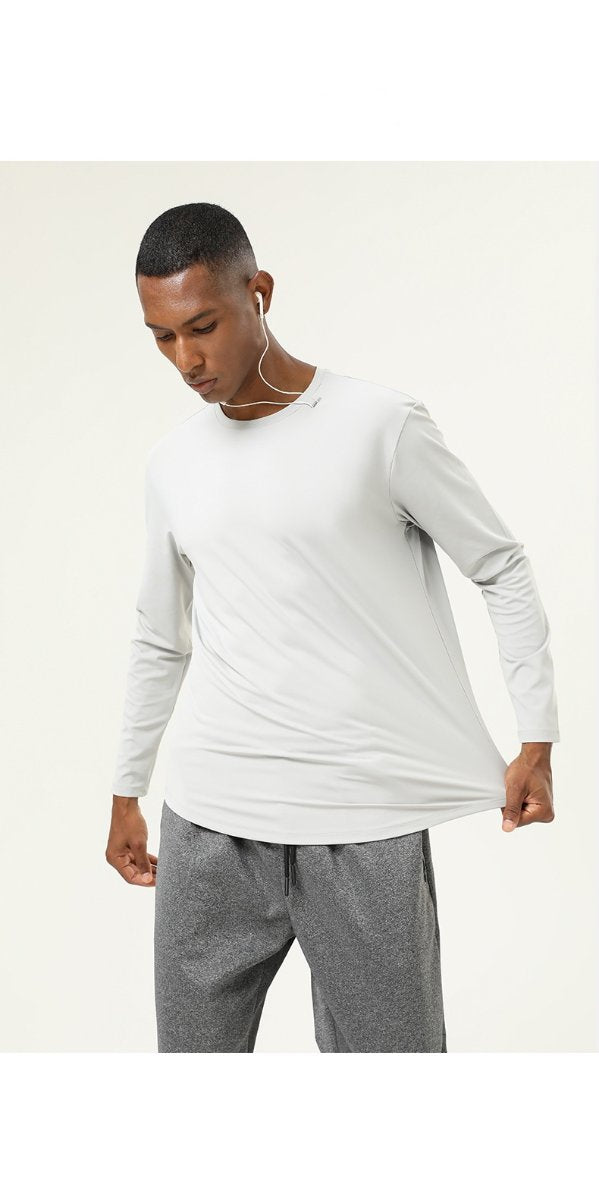 Mens Casual Fitness 82%polyester 18%spandex Long Sleeve Shirt SY-AL16839 print logo 17