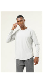 Mens Casual Fitness 82%polyester 18%spandex Long Sleeve Shirt SY-AL16839 print logo 22