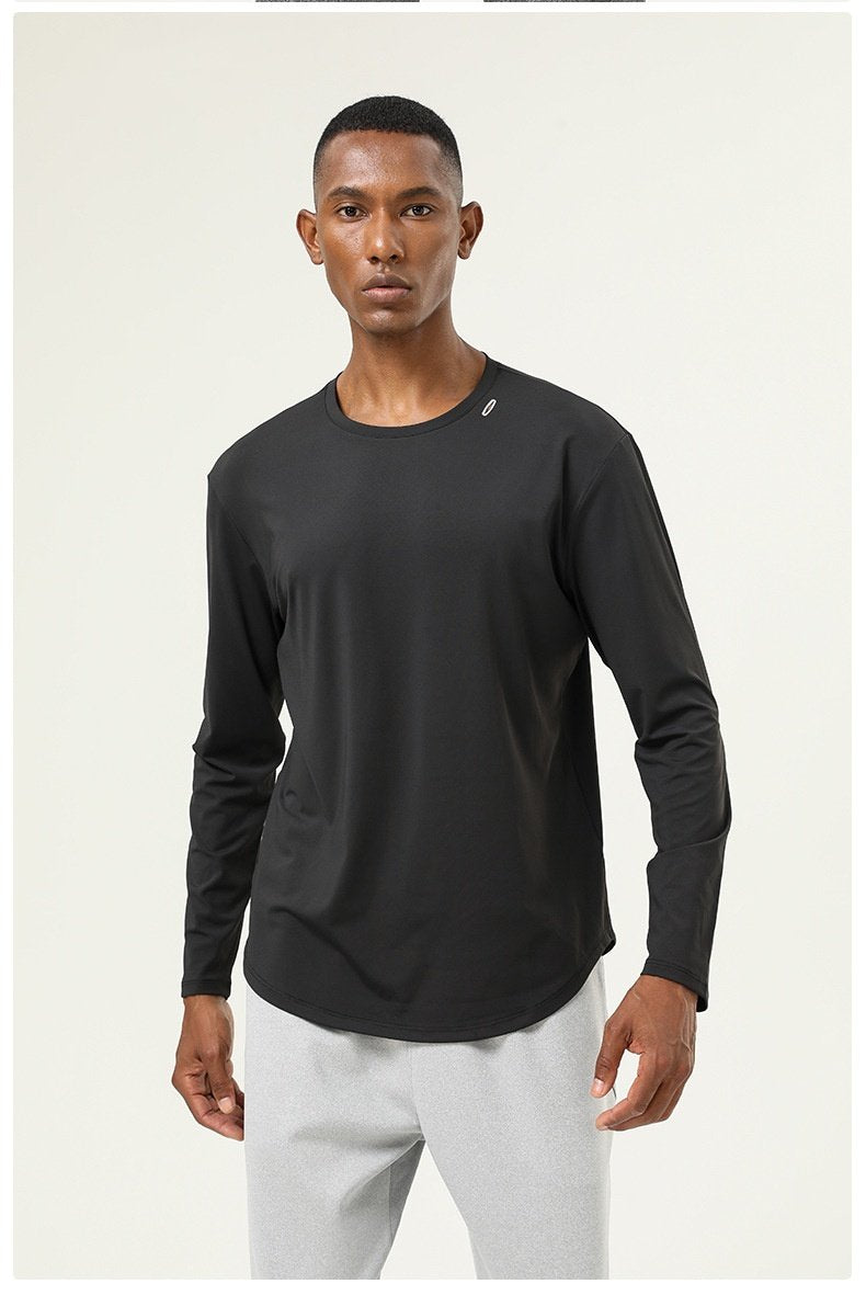Mens Casual Fitness 82%polyester 18%spandex Long Sleeve Shirt SY-AL16839 print logo 26