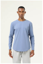 Mens Casual Fitness 82%polyester 18%spandex Long Sleeve Shirt SY-AL16839 print logo 28