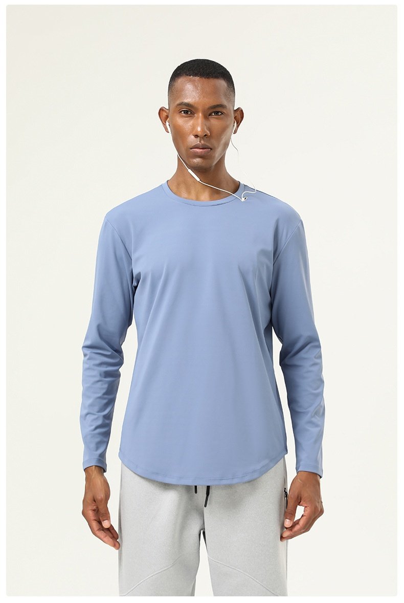Mens Casual Fitness 82%polyester 18%spandex Long Sleeve Shirt SY-AL16839 print logo 28
