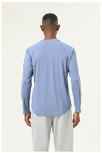 Mens Casual Fitness 82%polyester 18%spandex Long Sleeve Shirt SY-AL16839 print logo 29