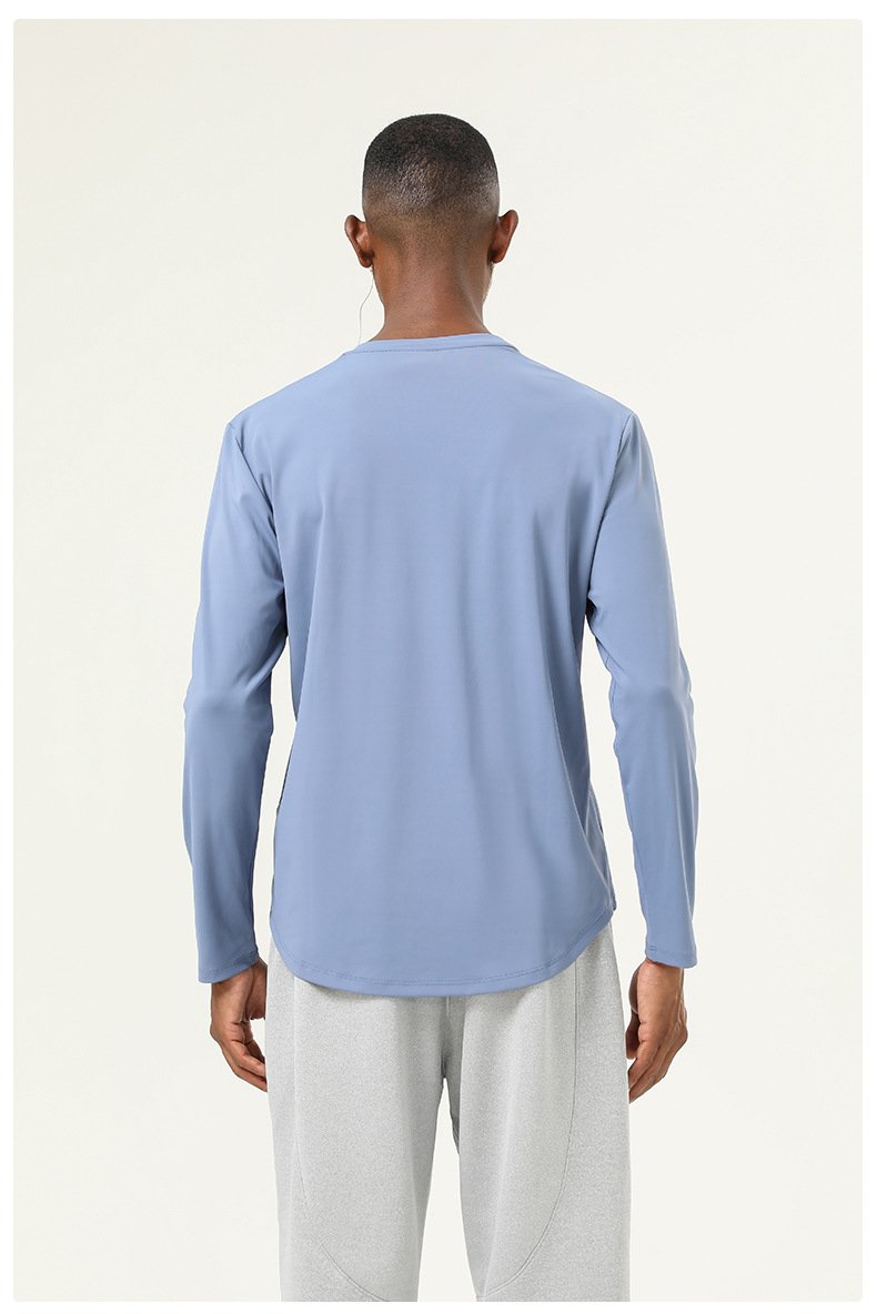 Mens Casual Fitness 82%polyester 18%spandex Long Sleeve Shirt SY-AL16839 print logo 29