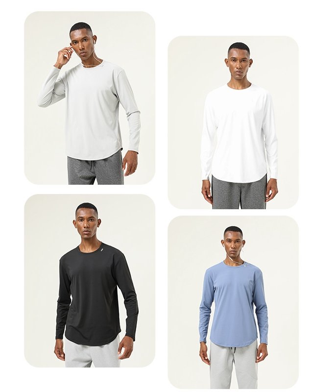 Mens Casual Fitness 82%polyester 18%spandex Long Sleeve Shirt SY-AL16839 print logo 8