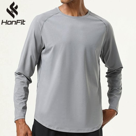 Mens Gym Workout  82%polyester 18%spandex Long Sleeve Shirt SY-AL16841 print logo 13