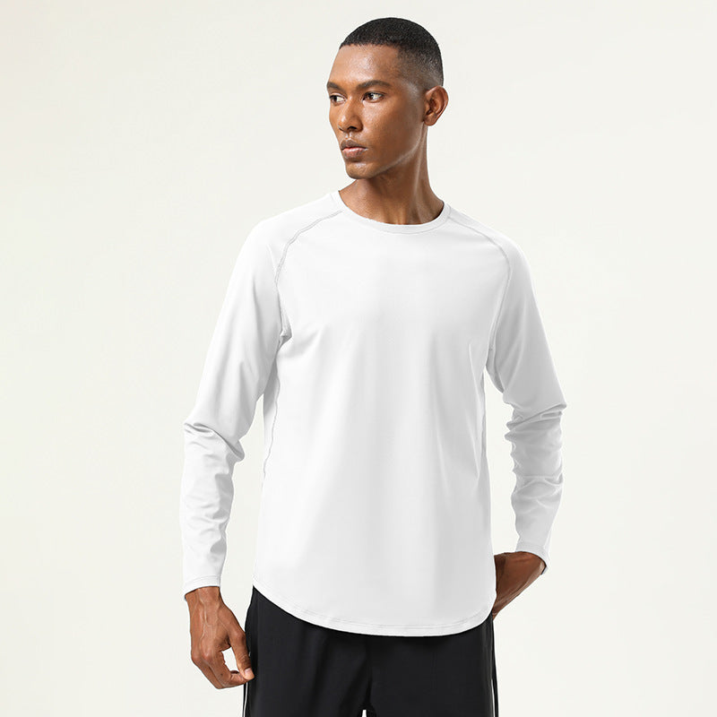 Mens Gym Workout  82%polyester 18%spandex Long Sleeve Shirt SY-AL16841 print logo 14
