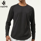 Mens Gym Workout  82%polyester 18%spandex Long Sleeve Shirt SY-AL16841 print logo 15