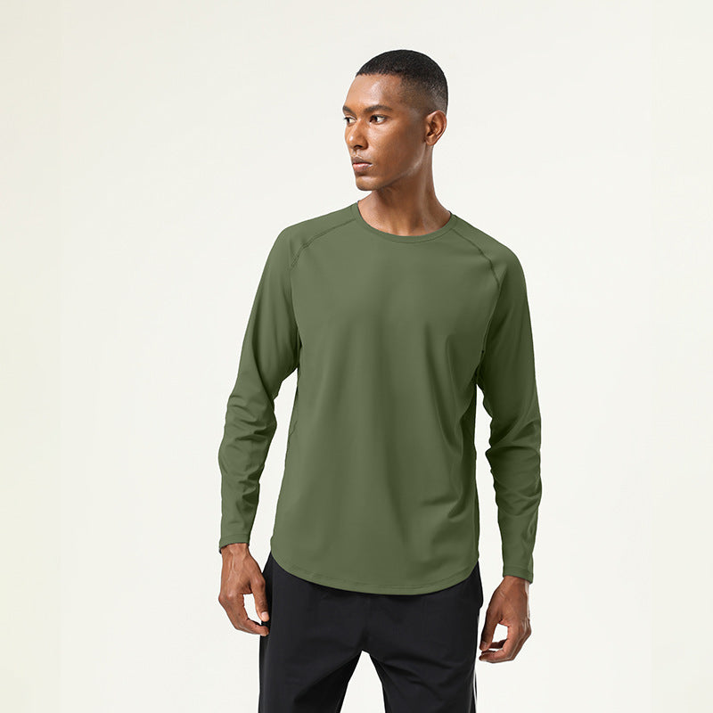 Mens Gym Workout  82%polyester 18%spandex Long Sleeve Shirt SY-AL16841 print logo 17