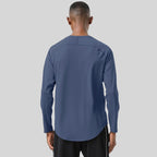 Mens Gym Workout  82%polyester 18%spandex Long Sleeve Shirt SY-AL16841 print logo 2
