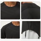 Mens Gym Workout  82%polyester 18%spandex Long Sleeve Shirt SY-AL16841 print logo 20